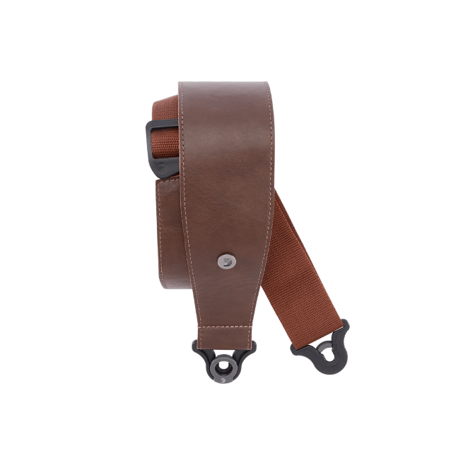 CORREA D'ADDARIO DE CUERO CON AUTOBLOQUEO CONFORT 7,6 cm. (Marrón)