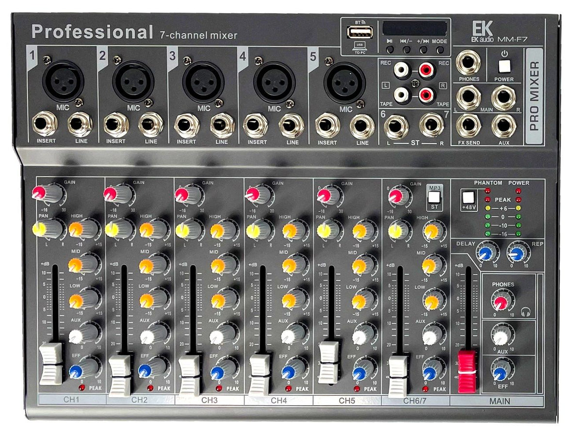 MESA DE MEZCLAS CON EFECTOS EK AUDIO MMF7