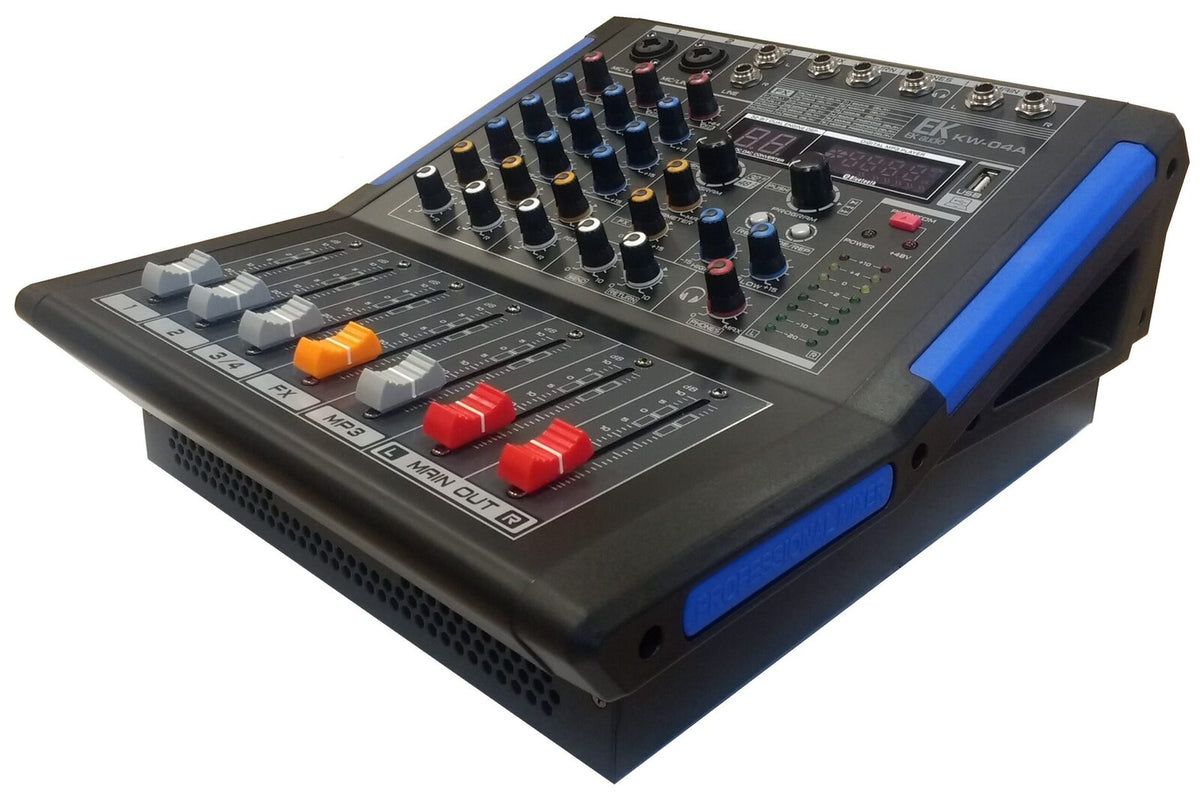 MESA DE MEZCLAS EK AUDIO AMPLIFICADA Y CON EFECTOS KW04A