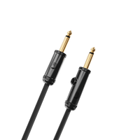 Cable D'Addario instrumento con interruptor, ángulo recto, 10 pies (3 m).