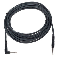Cable D'Addario instrumentos, serie Classic de D'Addario, 20 pies (7 m). Conector acodado.