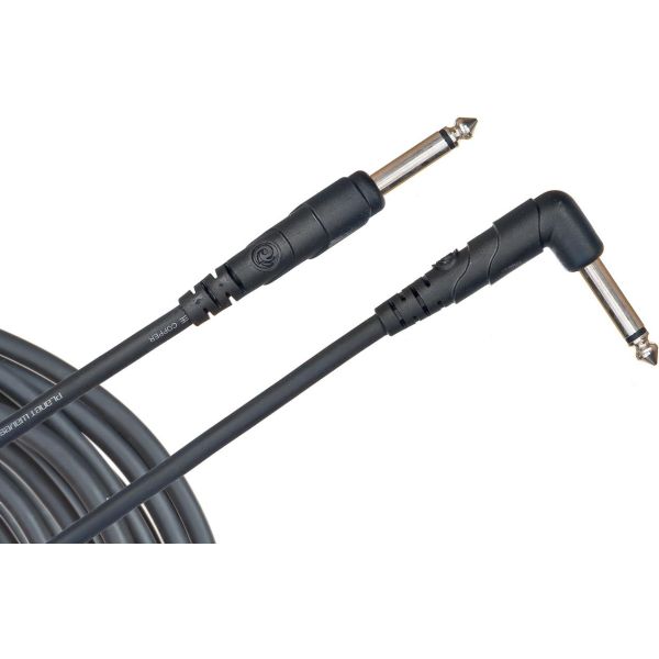 Cable D'Addario instrumentos, serie Classic, conector acodado, 10 pies (3 m).