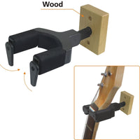 SOPORTE GUITARRA PARED CON BASE MADERA