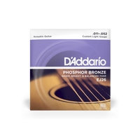 Cuerdas D'Addario acústica Phosphor Bronze, 11-52