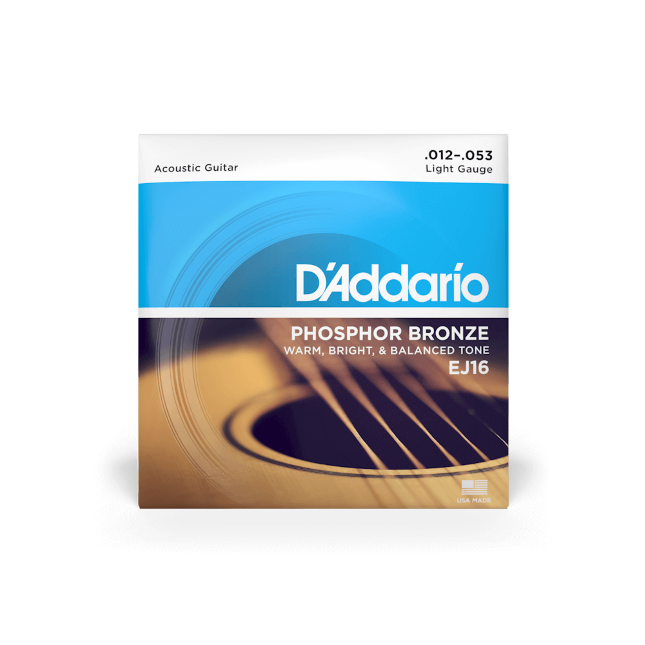 Cuerdas D'Addario acústica Phosphor Bronze, 12-53