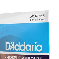Cuerdas D'Addario acústica Phosphor Bronze, 12-53