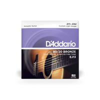Cuerdas D'Addario acústica bronce 80/20, 11-52