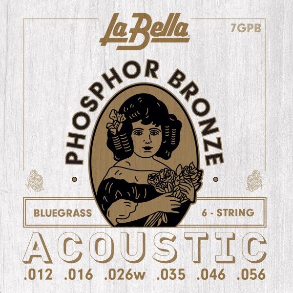 Cuerdas acústica La Bella Phosphor Bronze Bluegrass 12-56