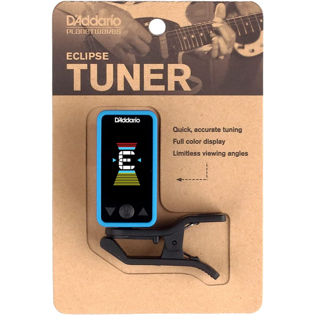 Afinador de pinza D'Addario Eclipse. Colores surtidos.